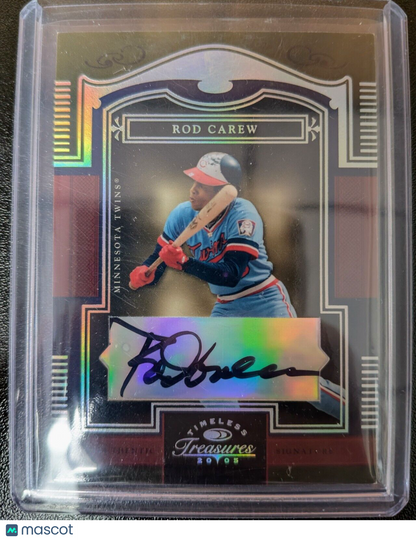 2005 Donruss Timeless Treasures - #29 Rod Carew 9/50 (Auto) HOF