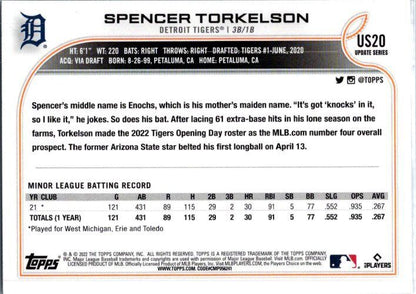 2022 Topps Update #US20 Spencer Torkelson