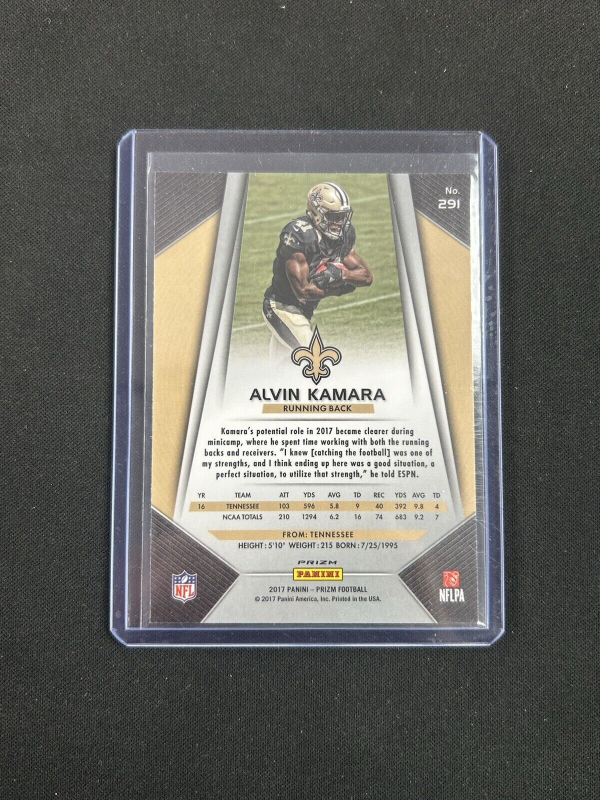 2017 Panini Prizm Silver #291 Alvin Kamara RC