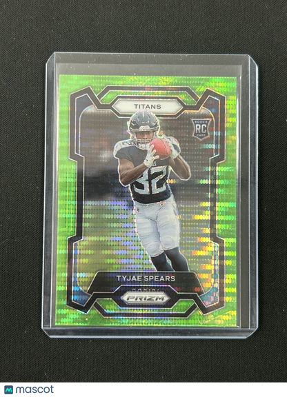 2023 Panini Prizm Neon Green Pulsar #396 Tyjae Spears