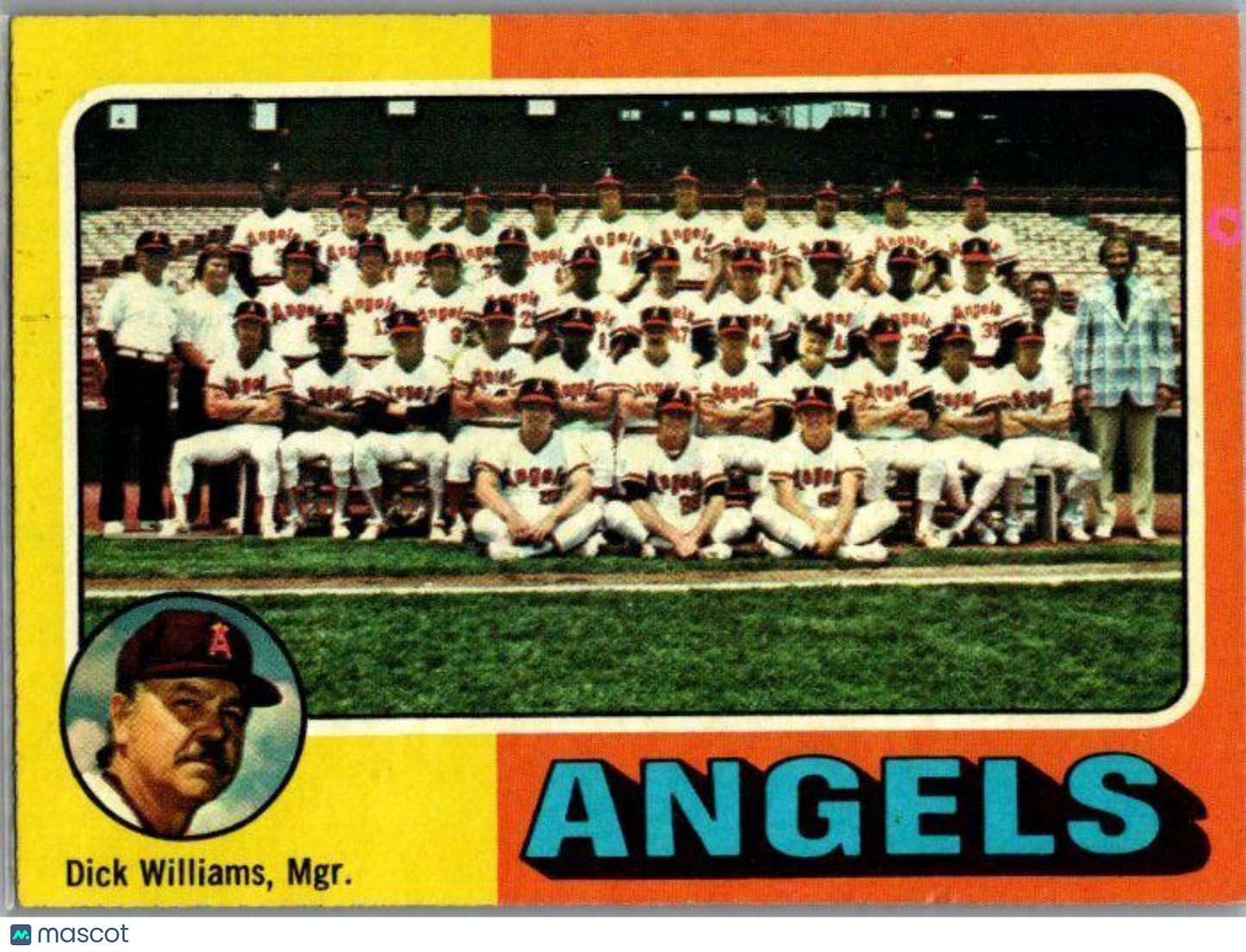 1975 Topps #236 California Angels / Dick Williams Team Checklists Gray Back