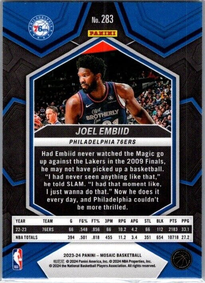 2023-24 Panini Mosaic Joel Embiid #283 City Edition