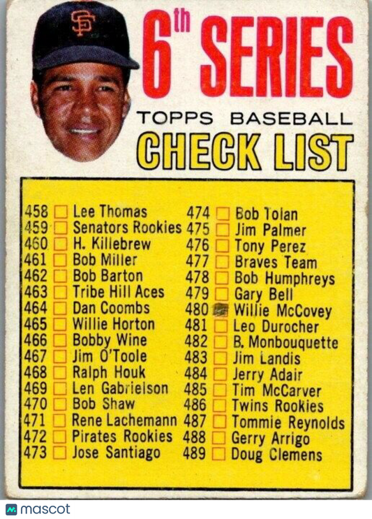 1967 Topps - No Left Ear #454 Juan Marichal