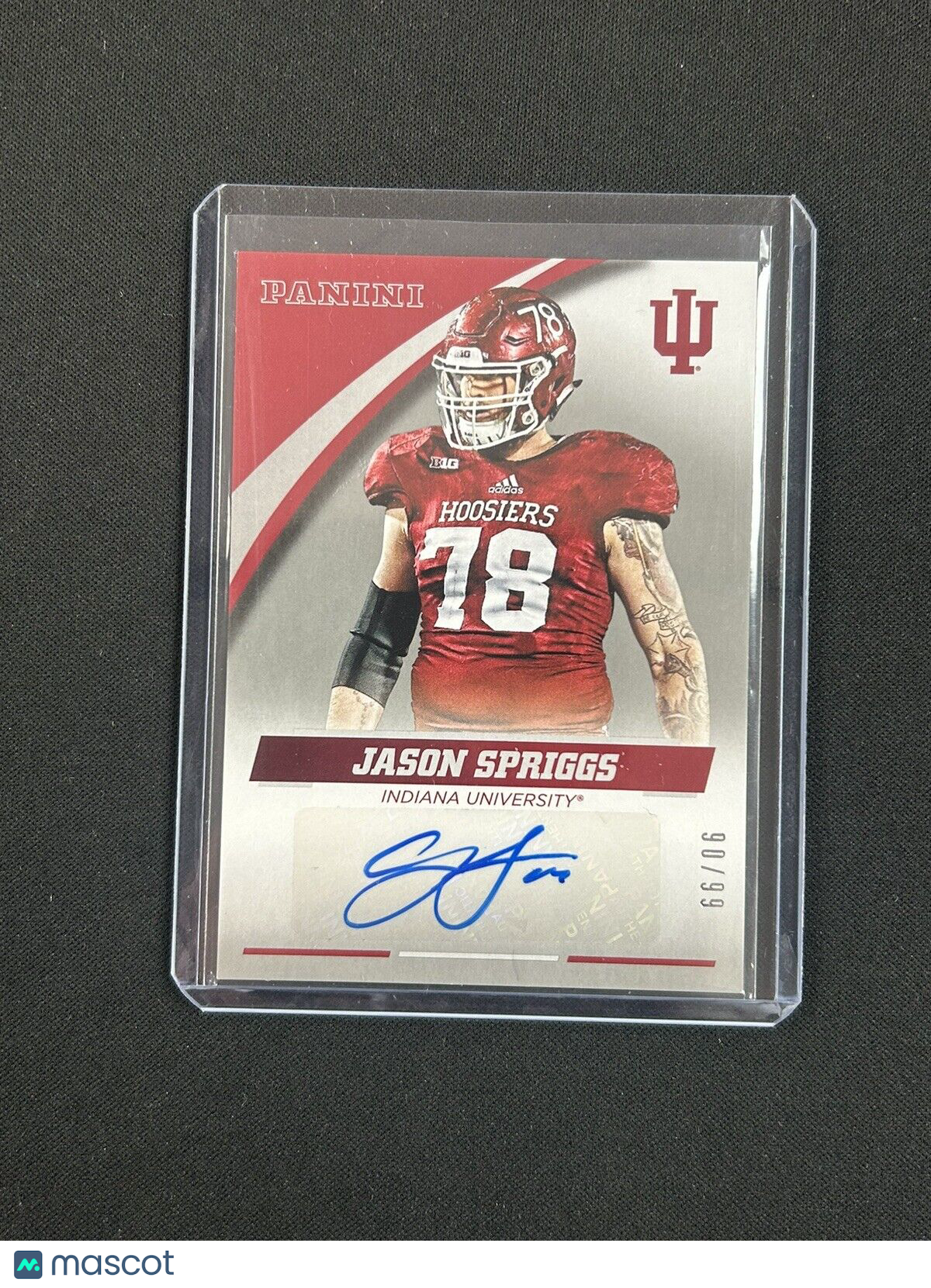 2016 Panini Indiana Team Collection Auto Jason Spriggs /99