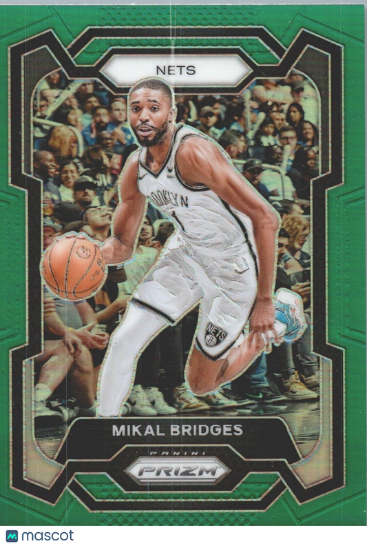 2023-24 Panini Prizm - Green #46 Mikal Bridges