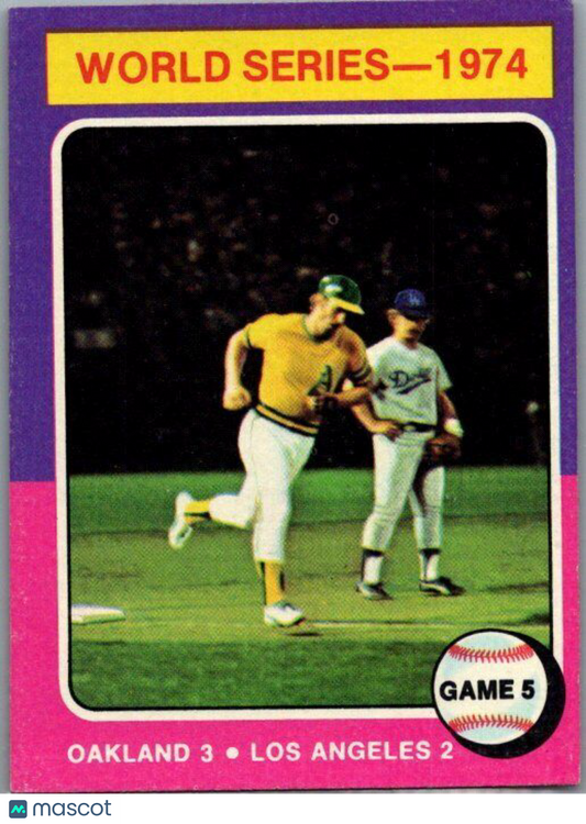 1975 Topps #465 1974 World Series Game 5