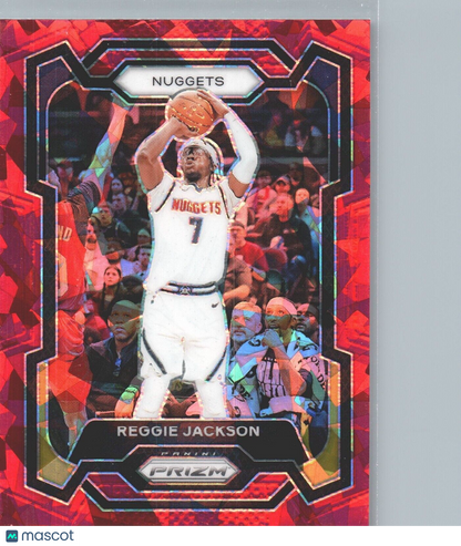 2023-24 Panini Prizm - Red Ice Prizm #235 Reggie Jackson