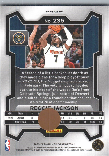 2023-24 Panini Prizm - Red Ice Prizm #235 Reggie Jackson