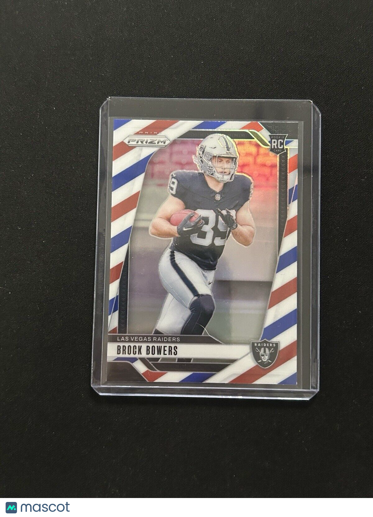 2024 Panini Prizm Red White and Blue #315 Brock Bowers RC