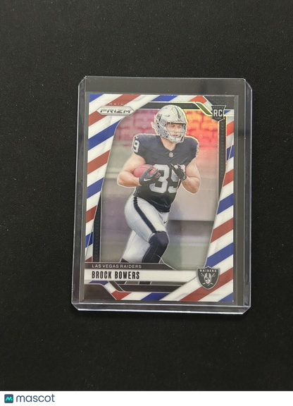 2024 Panini Prizm Red White and Blue #315 Brock Bowers RC