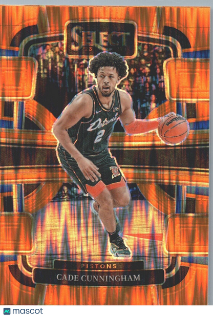 2023-24 Panini Select - Concourse Orange Flash Prizm #26 Cade Cunningham