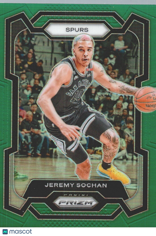 2023-24 Panini Prizm - Green #122 Jeremy Sochan