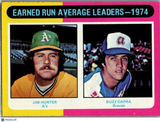 1975 Topps #311 1974 ERA Leaders Jim Hunter