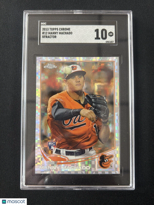 2013 Topps Chrome Rookie XFRACTOR #12 Manny Machado  SGC-10