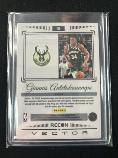 2023-24 Panini Recon Giannis Antetokounmpo Vector Effect Parallel #04/25 Bucks