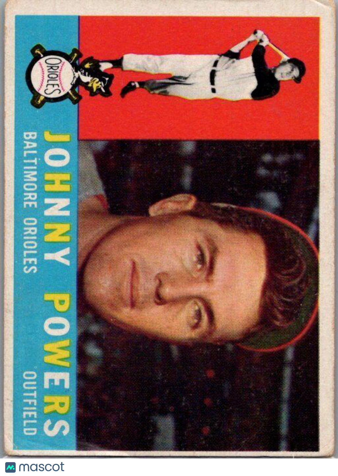 1960 Topps #422b Johnny Powers Gray back