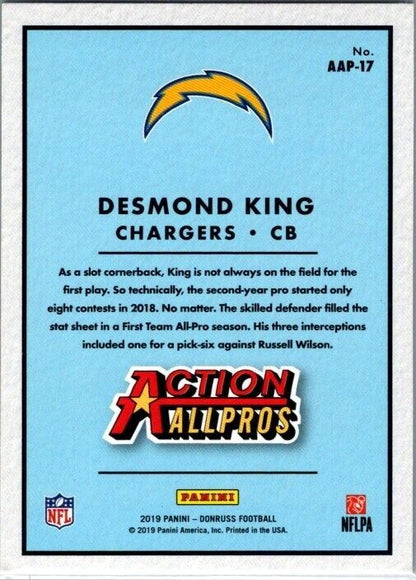 2019 Panini Donruss #AAP-17 Desmond King Action All Pros