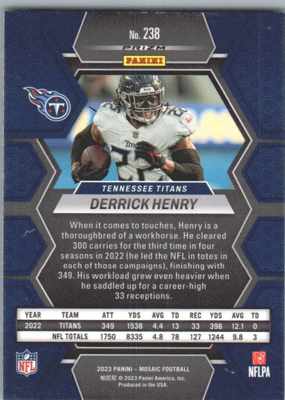 2023 Panini Mosaic #238 Derrick Henry Silver No Huddle Mosaic