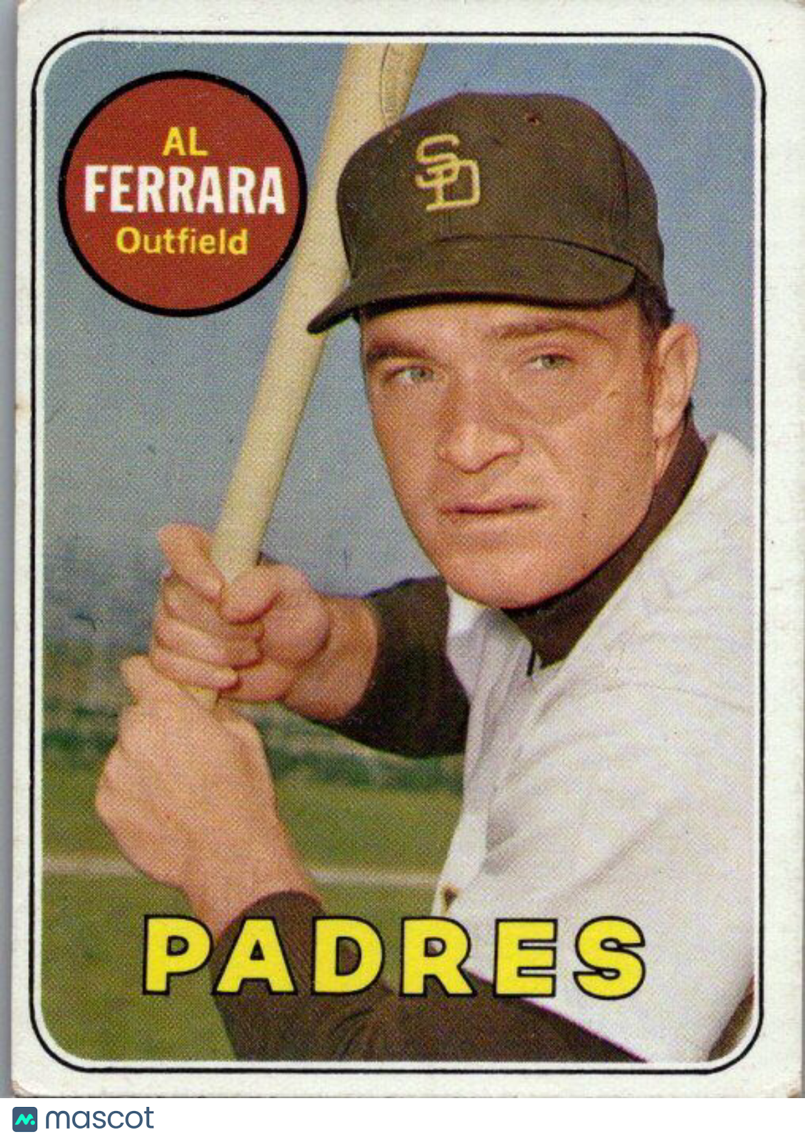 1969 Topps #452b Al Ferrara first name in white