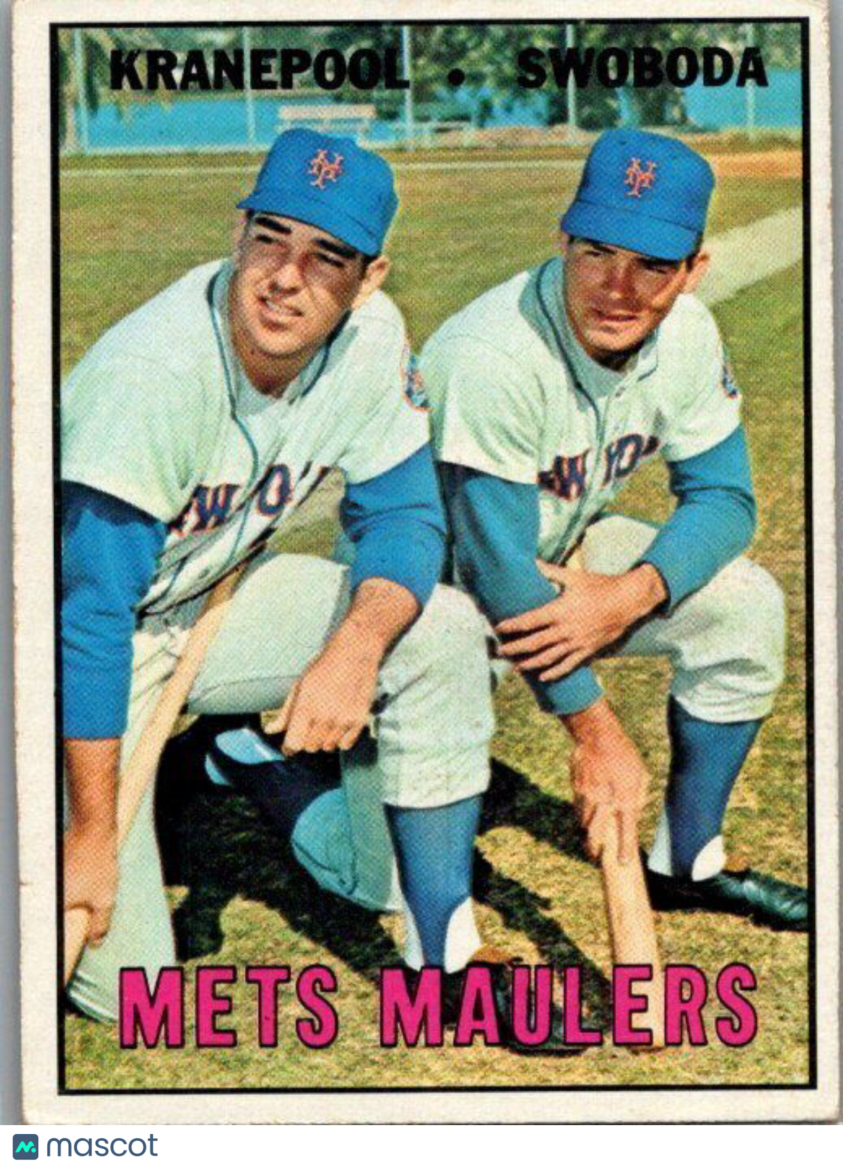 1967 Topps #186 Mets Maulers (Ed Kranepool / Ron Swoboda)