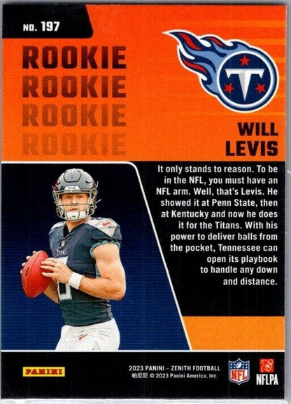 2023 Panini Zenith - #197 Will Levis (RC)