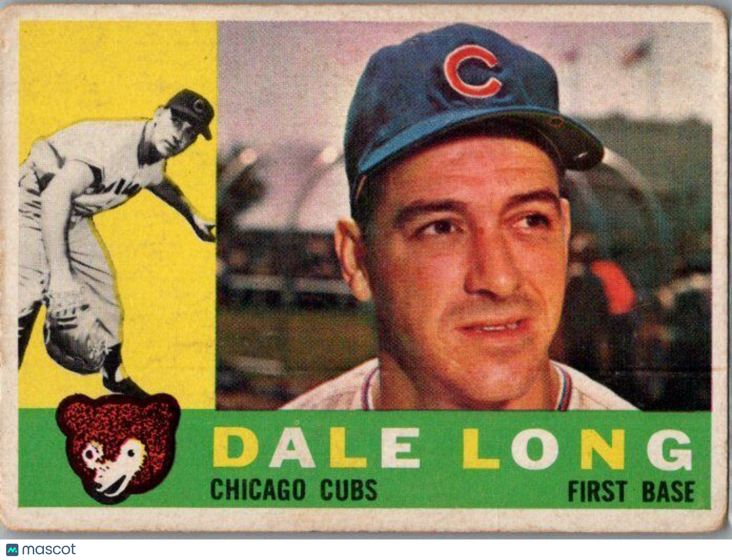 1960 Topps #375a Dale Long White back