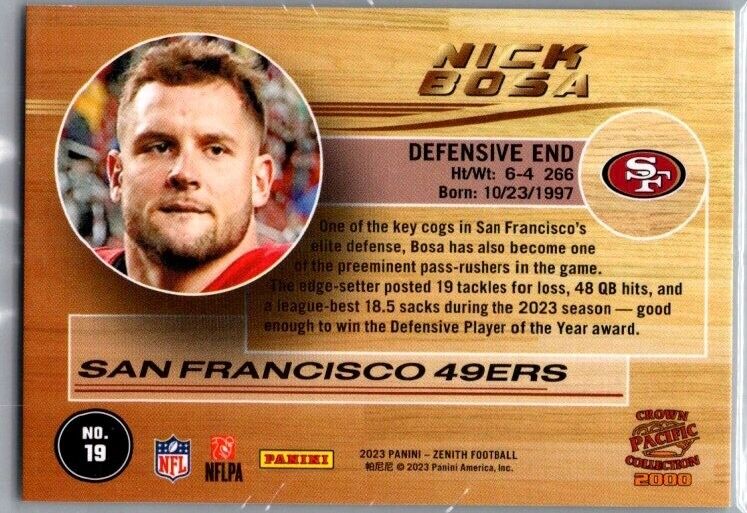 2023 Panini Zenith - Pacific Revolution #19 Nick Bosa