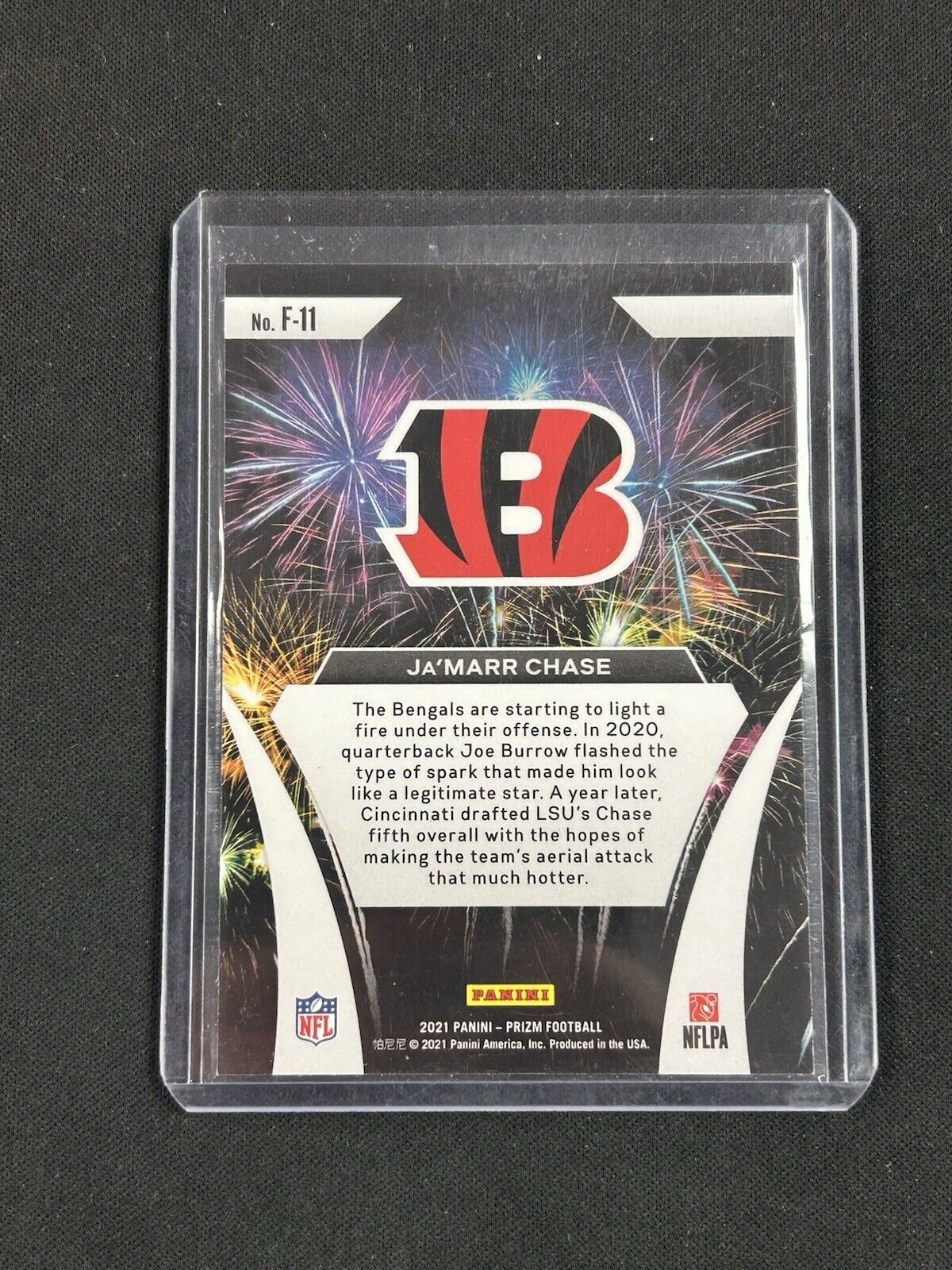 2021 Panini Prizm - Fireworks #F-11 Ja'Marr Chase (RC)