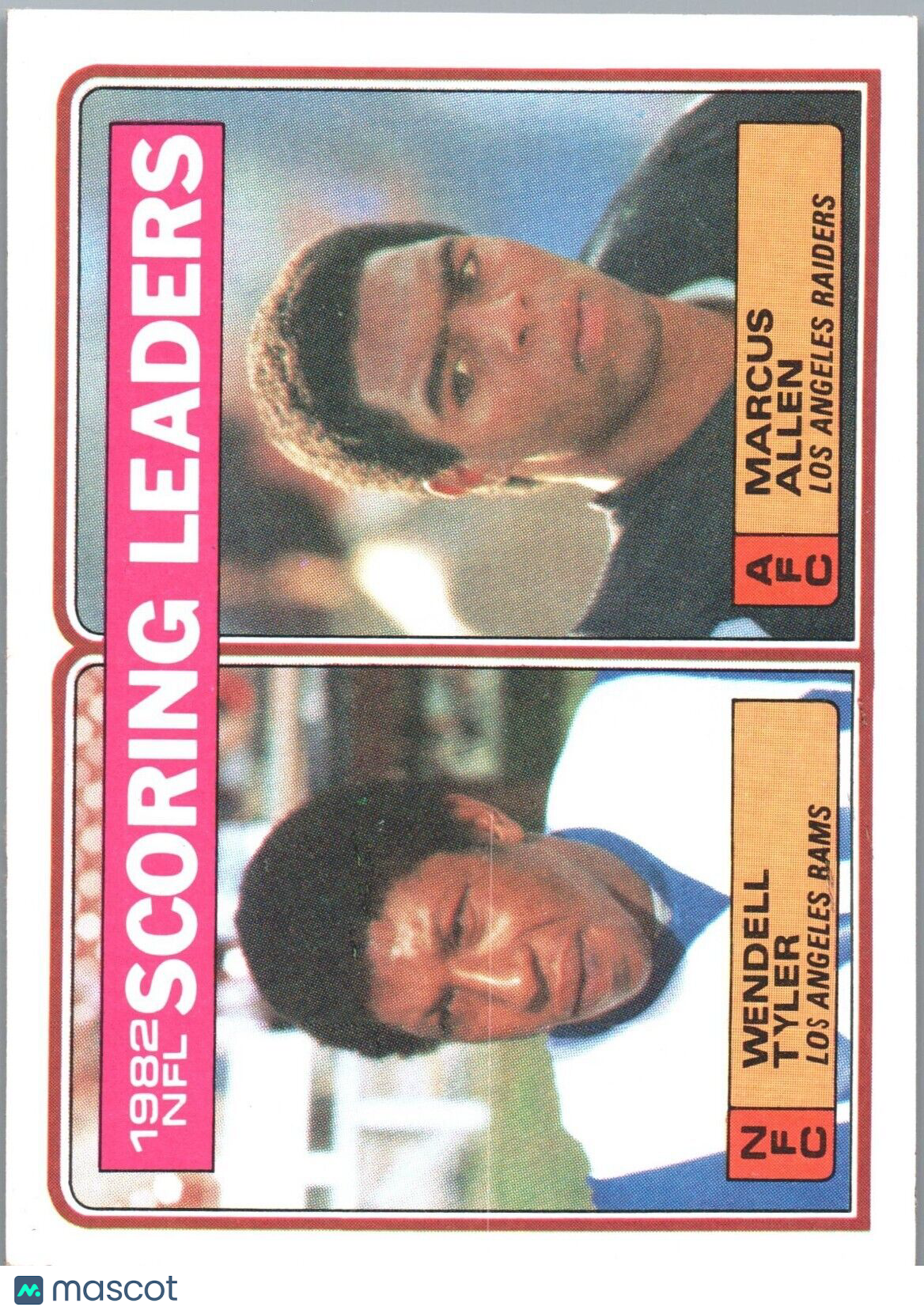 1983 Topps Marcus Allen & Wendell Tyler Rushing Leaders #205