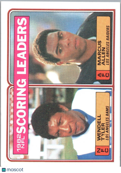 1983 Topps Marcus Allen & Wendell Tyler Rushing Leaders #205