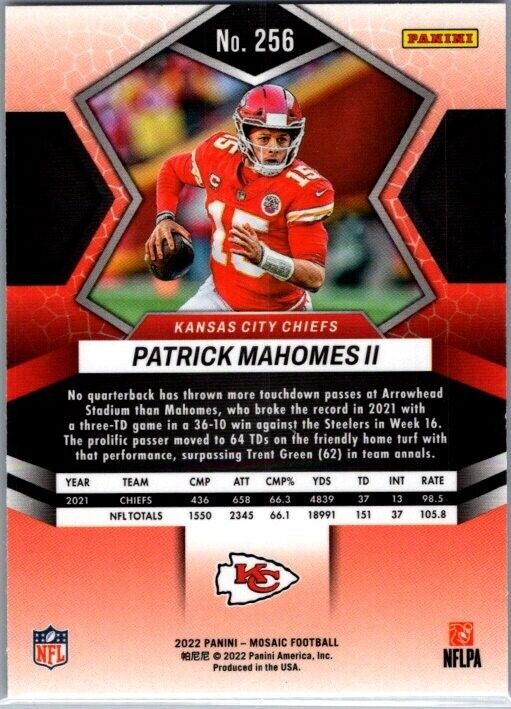 2022 Panini Mosaic - National Pride #256 Patrick Mahomes II