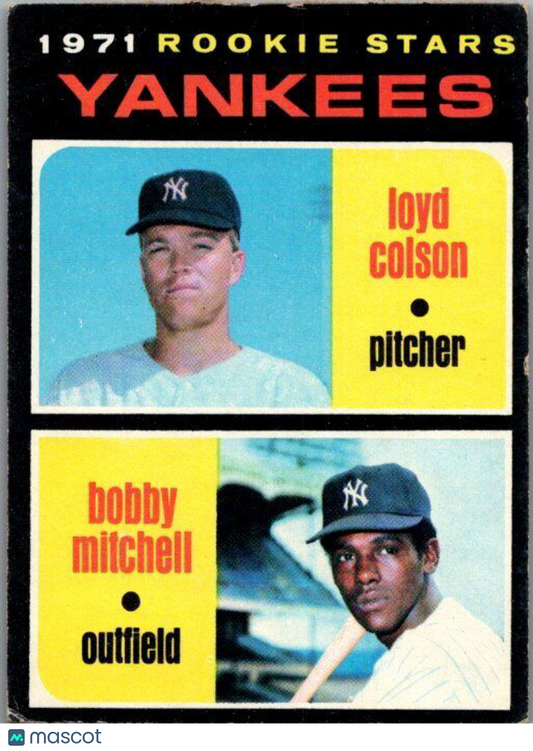 1971 Topps #111 Yankees 1971 Rookie Stars (Loyd Colson / Bobby Mitchell) RS, RC