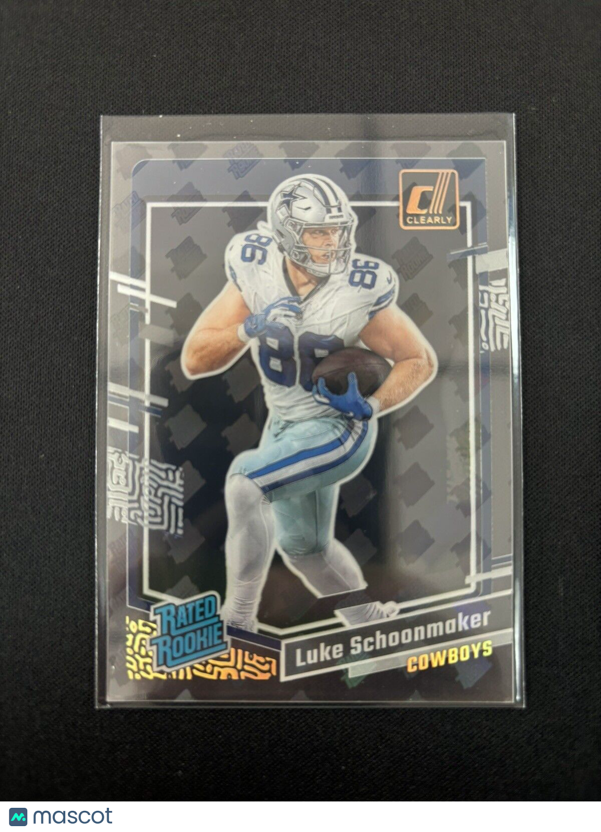 2023 Donruss Clearly #73 Luke Schoonmaker Rated Rookie SSP Case Hit Cowboys