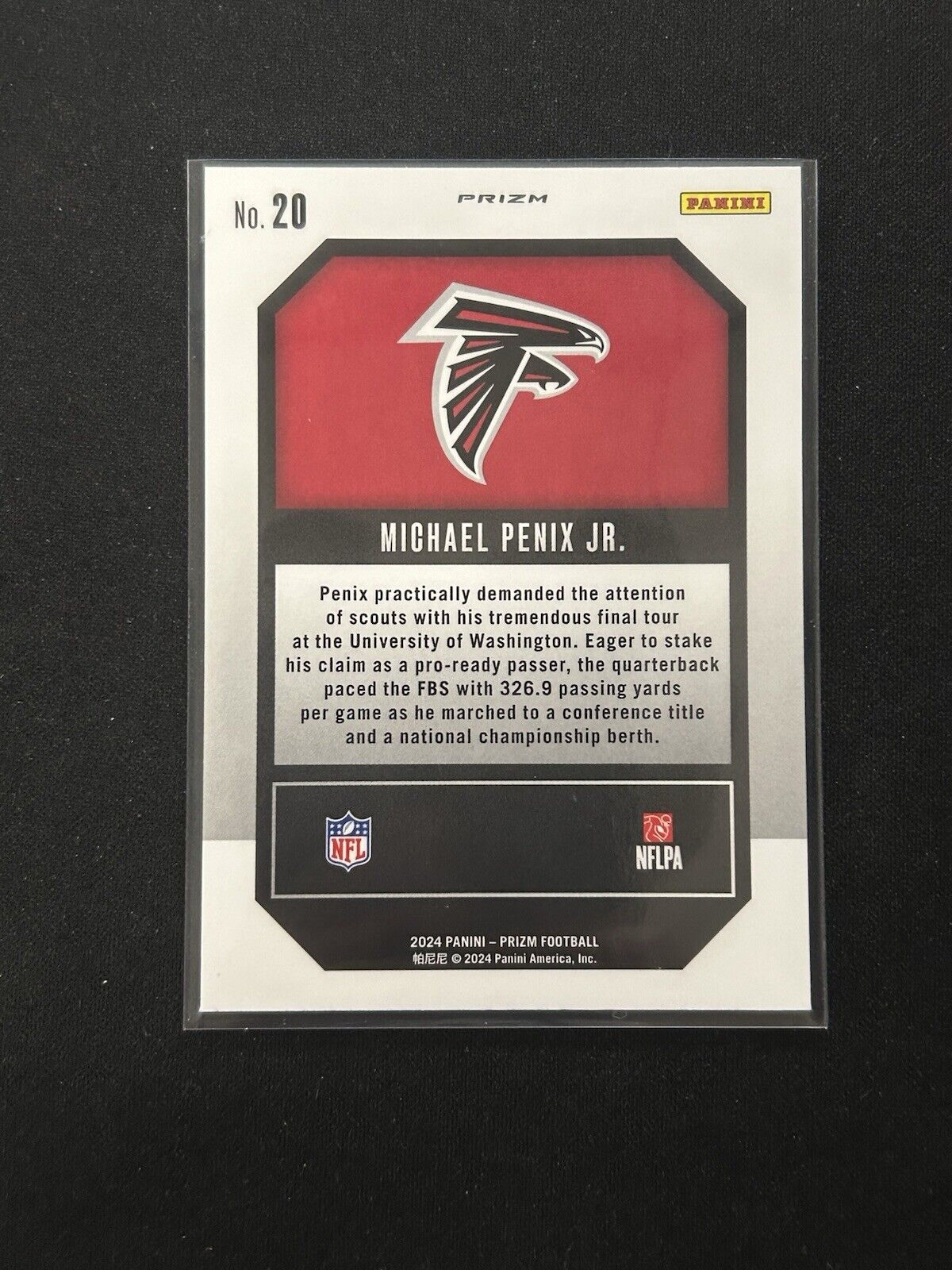 2024 Panini Prizm Green Emergent #20 Michael Penix Jr