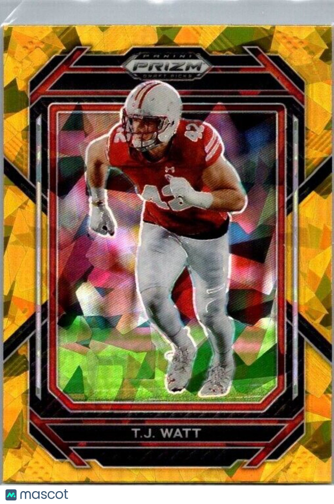 2023 Panini Prizm Draft Picks - #90 T.J. Watt Gold Ice Prizm