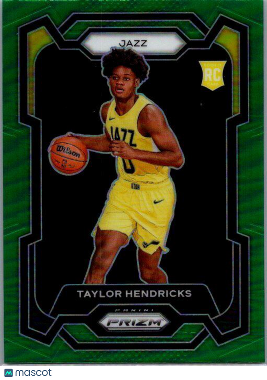 2023-24 Panini Prizm #161 Taylor Hendricks Prizms Green