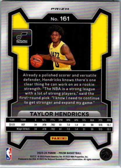 2023-24 Panini Prizm #161 Taylor Hendricks Prizms Green