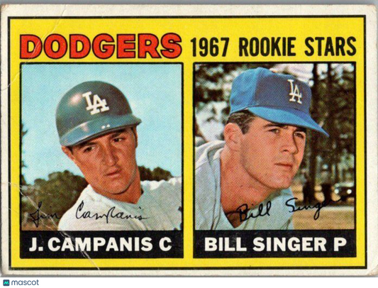 1967 Topps #12 Dodgers 1967 Rookie Stars (Jimmy Campanis / Bill Singer)