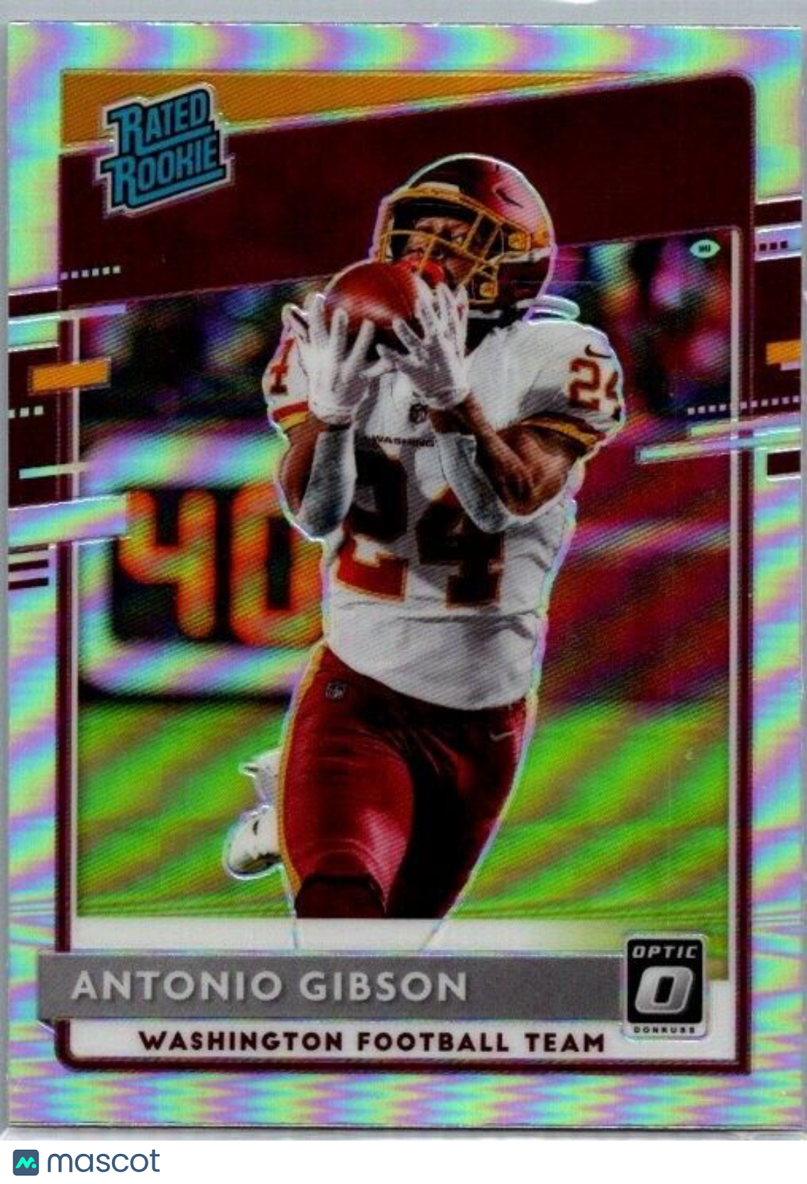 2020 Panini Donruss Optic - Rated Rookies #185 Antonio Gibson (RC) Holo