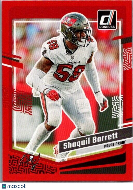 2023 Panini Donruss Shaquil Barrett #281 Press Proof Red