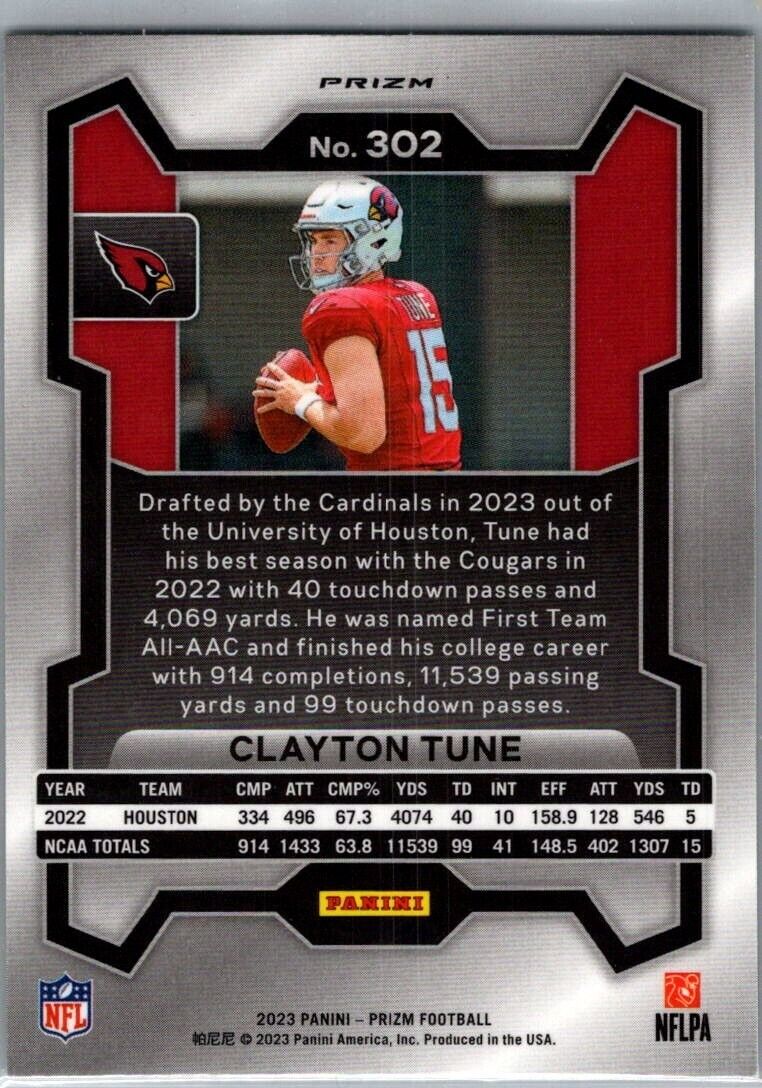 2023 Panini Prizm - Rookies Green Wave Prizm #302 Clayton Tune (RC)