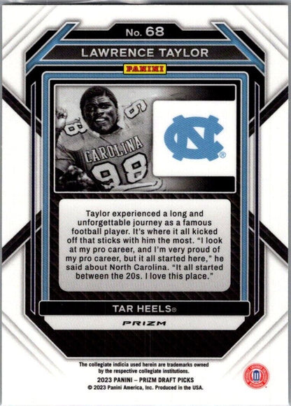 2023 Panini Prizm Draft Picks - Gold Ice Prizm #68 Lawrence Taylor