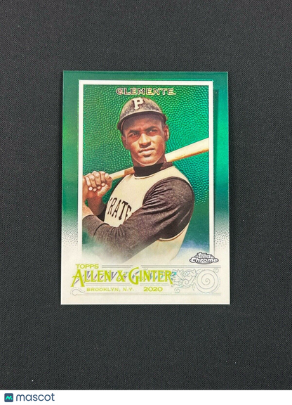 2020 Topps Chrome Allen & Ginter Green #51 Roberto Clemente /99