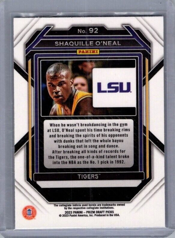 2023 Panini Prizm Draft Shaquille O'Neal #92