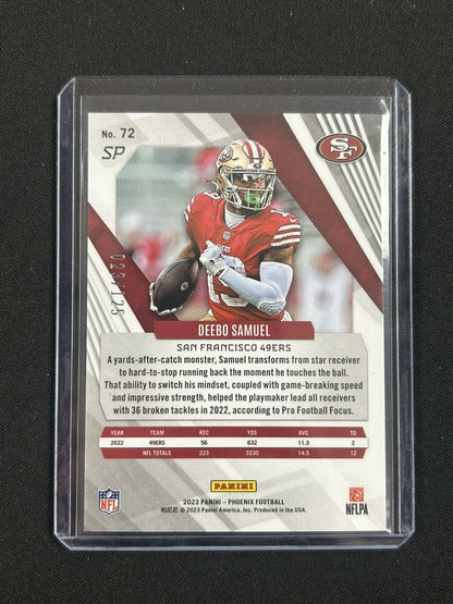 2023 Panini Phoenix - Purple Seismic SP Variation #72 Deebo Samuel /125