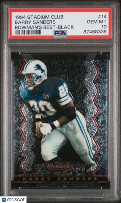 1994 Stadium Club Bowmans Best Black #14 Barry Sanders PSA 10 GEM MT