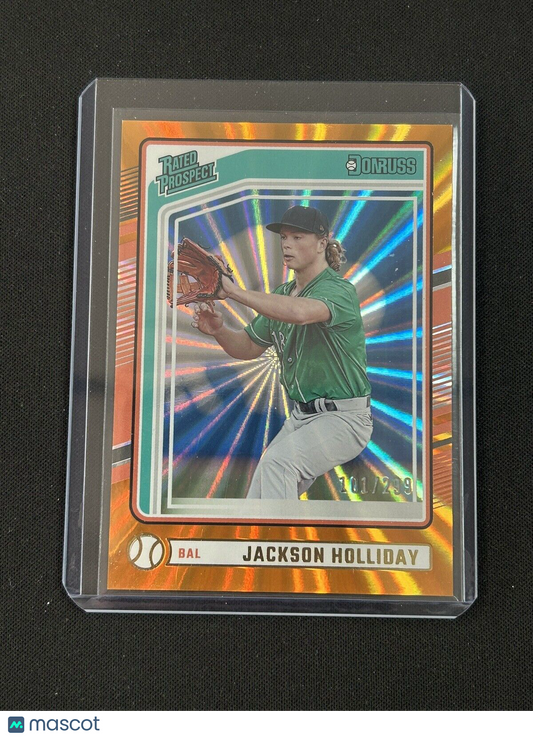 Jackson Holliday 2024 Donruss Rated Prospect Orange Lazer /299