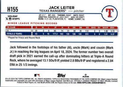 2024 Topps Holiday #H155 Jack Leiter