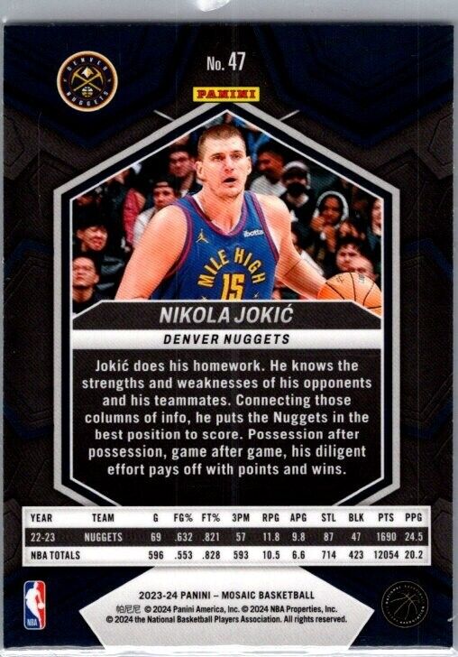 2023-24 Panini Mosaic Nikola Jokić #47