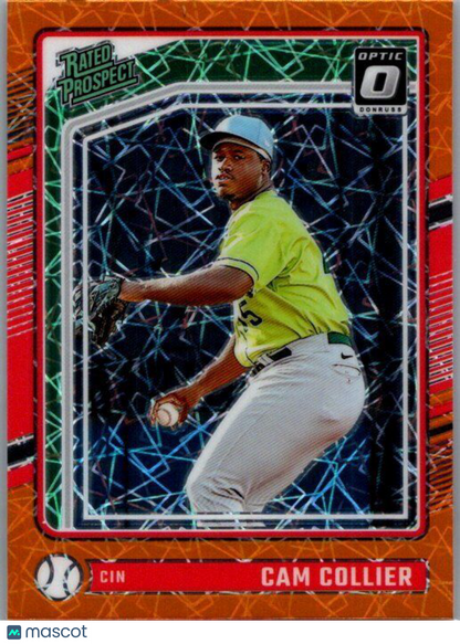 2024 Donruss #185 Cam Collier Optic Orange Velocity Prizm